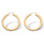 Diamond Fascination 14k Gold Ultra-Lightweight Nano Diamond Resin Filled Hoops (1 1/2")