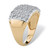 1/6 TCW Diamond Cluster Square-Back Ring in 18k Yellow Gold-plated Sterling Silver