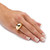 Polished 14k Yellow Ultra-Lightweight Gold Nano Diamond Resin Filled Dome Ring