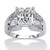 4.73 TCW Emerald-Cut Cubic Zirconia Ring in Platinum-plated Sterling Silver