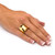 Concave Cigar Band Ring 18k Gold Plated