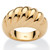 14k Yellow Gold Ultra-Lightweight Nano Diamond Resin Filled Shrimp-Style Dome Ring