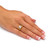 1.88 TCW Princess-Cut Cubic Zirconia Gold-Plated Bridal Engagement Ring Wedding Band Set