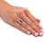 1.52 TCW Marquise-Cut Emerald Ring in Platinum-plated Sterling Silver