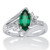 1.52 TCW Marquise-Cut Emerald Ring in Platinum-plated Sterling Silver 1.52 TCW Marquise-Cut Emerald Ring in Platinum-plated Sterling Silver