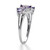 .77 TCW Marquise-Cut Genuine Purple Tanzanite Diamond Accent Platinum-plated Sterling Silver Ring
