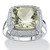 5.63 TCW Cushion-Cut Genuine Green Amethyst Halo Ring in .925 Sterling Silver