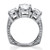 3.60 TCW Round Cubic Zirconia Platinum-plated Sterling Silver 3-Stone Bridal Engagement Ring