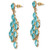 Pear-Cut Simulated Birthstone Chandelier Earrings in Yellow Goldtone