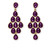 Pear-Cut Simulated Birthstone Chandelier Earrings in Yellow Goldtone