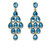 Pear-Cut Simulated Birthstone Chandelier Earrings in Yellow Goldtone