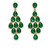 Pear-Cut Simulated Birthstone Chandelier Earrings in Yellow Goldtone