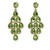 Pear-Cut Simulated Birthstone Chandelier Earrings in Yellow Goldtone