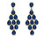 Pear-Cut Simulated Birthstone Chandelier Earrings in Yellow Goldtone