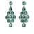 Pear-Cut Simulated Birthstone Chandelier Earrings in Yellow Goldtone