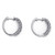 1/10 TCW Ice Diamond Huggie-Hoop Earrings in Platinum over .925 Sterling Silver (3/4")