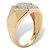 Men's 1/10 TCW Round Diamond Hexagon Ring in 18k Gold-plated Sterling Silver