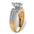 1/10 TCW Diamond 18k Gold-plated Sterling Silver Marquise-Shaped Engagement Anniversary Ring