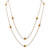 Princess-Cut Simulated Birthstone Station Necklace in Yellow Goldtone 48"