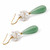 Jade and Cultured Freshwater Pearl Accent 10k Yellow Gold Drop Earrings