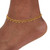 Triple-Strand Beaded Ankle Bracelet in 18k Gold-plated Sterling Silver