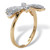 Diamond Accent 18k Gold-plated Sterling Silver Dragonfly Ring