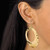 2 Pair Hammered-Style Hoop Earrings Set in Yellow Goldtone and Silvertone (2")