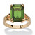 Emerald-Cut Simulated Birthstone Ring in Gold-Plated