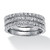 3-Piece Diamond Accented Eternity Stack Ring Set in Platinum-plated Sterling Silver