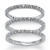 3-Piece Diamond Accented Eternity Stack Ring Set in Platinum-plated Sterling Silver