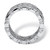 5.12 TCW Baguette Cubic Zirconia Eternity Band in Platinum-plated Sterling Silver