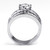 4.12 TCW Round Cubic Zirconia Platinum-plated Sterling Silver Engagement Anniversary Ring