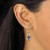 Oval-Cut Simulated Birthstone Drop Earrings in Antiqued Goldtone
