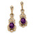 Oval-Cut Simulated Birthstone Drop Earrings in Antiqued Goldtone