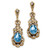 Oval-Cut Simulated Birthstone Drop Earrings in Antiqued Goldtone