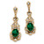 Oval-Cut Simulated Birthstone Drop Earrings in Antiqued Goldtone