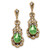 Oval-Cut Simulated Birthstone Drop Earrings in Antiqued Goldtone