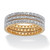 3 Piece Diamond Accented Eternity Band Set in 14k Gold over Sterling Silver