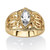 Marquise-Cut Simulated Birthstone Filigree Ring in Gold-Plated Finish