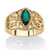 Marquise-Cut Simulated Birthstone Filigree Ring in Gold-Plated Finish