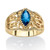 Marquise-Cut Simulated Birthstone Filigree Ring in Gold-Plated Finish