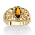 Marquise-Cut Simulated Birthstone Filigree Ring in Gold-Plated Finish