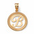Personalized Script Solid 14k Yellow Gold Initial Pendant