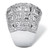 4.12 TCW Princess-Cut and Round Cubic Zirconia Sterling Silver Dome Ring