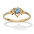 Oval-Cut Simulated Birthstone Heart-Shaped Ring in Gold-Plated