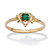 Oval-Cut Simulated Birthstone Heart-Shaped Ring in Gold-Plated