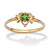 Oval-Cut Simulated Birthstone Heart-Shaped Ring in Gold-Plated