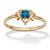 Oval-Cut Simulated Birthstone Heart-Shaped Ring in Gold-Plated