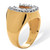Men's 1.10 TCW Round Cubic Zirconia Horseshoe Ring in 14k Gold-plated Sterling Silver