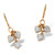 Diamond Accent Heart Charm Drop Earrings in 14k Gold over .925 Sterling Silver